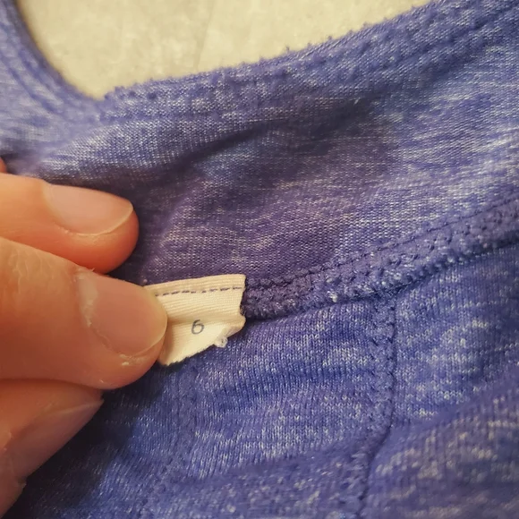 Bundle Of 2 Lululemon "Dash Tank II" Top. Heathered Black/Grey, Blue. Ruffled. 6 - Picture 5 of 9